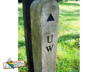 Houten vierkante route palen graveren